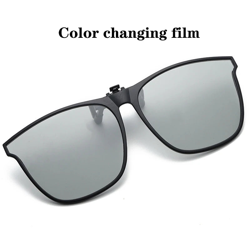 Round clip on sunglasses night driving headlight glare reduction