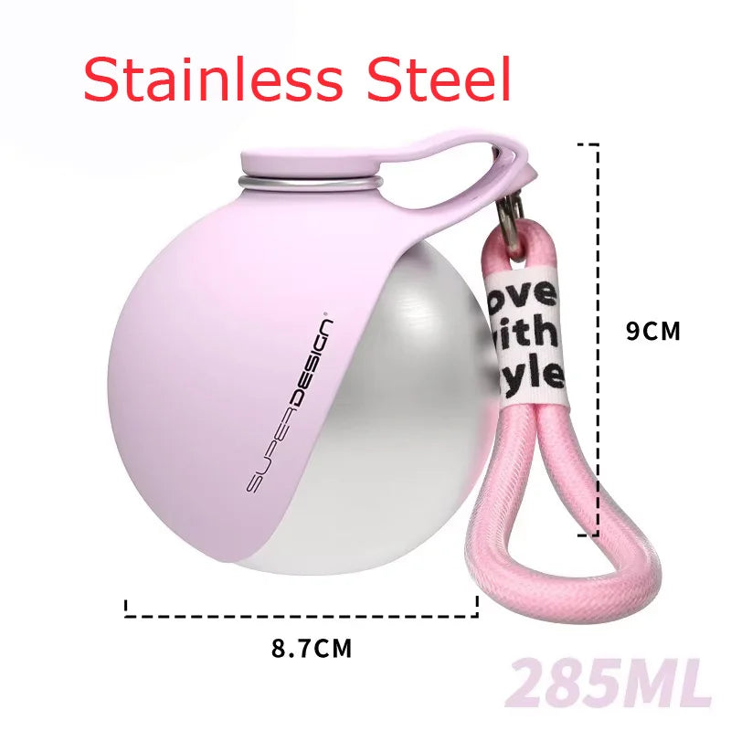 Outdoor pet water dispenser container for walks