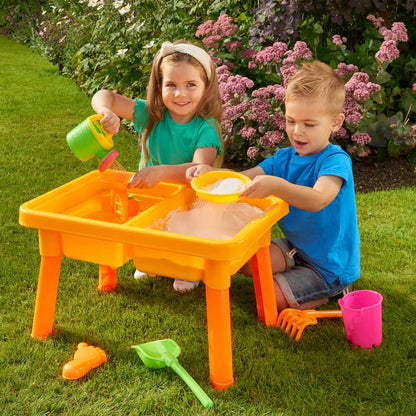 Outdoor sensory play table for sand and water activities