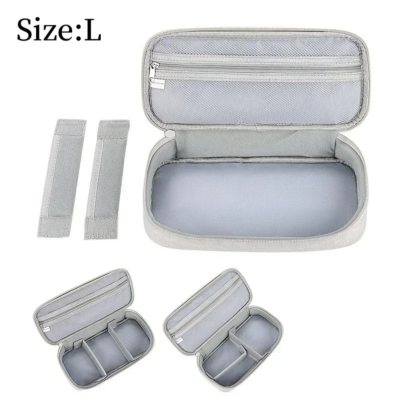Oxford cloth electronics organiser with mesh compartments