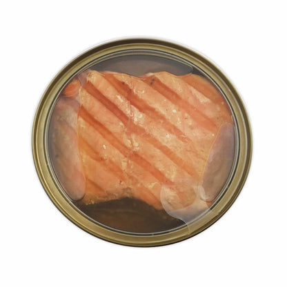 High protein Pacific red salmon canned pack