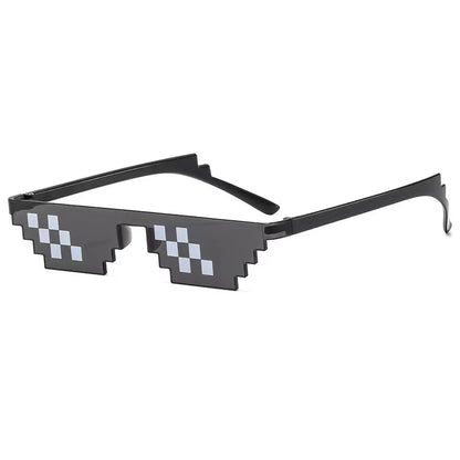 Black mosaic novelty sunglasses