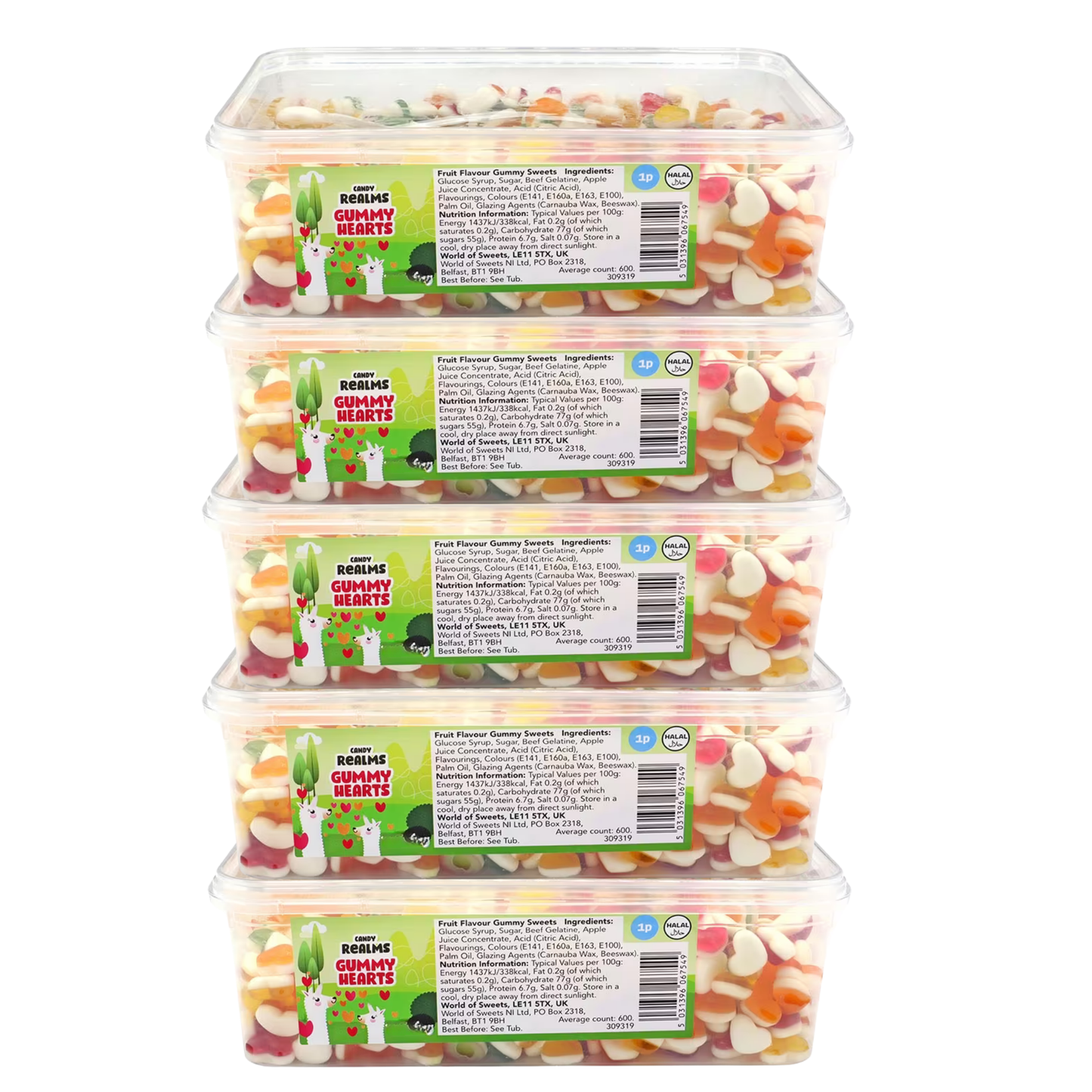 Fun chewy hearts for parties, sharing, or snacking