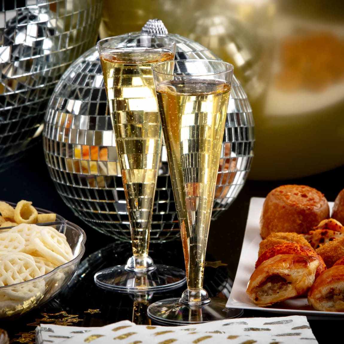 Dishwasher safe champagne flutes set