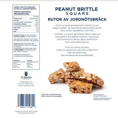 Traditional UK made peanut brittle sweet squares