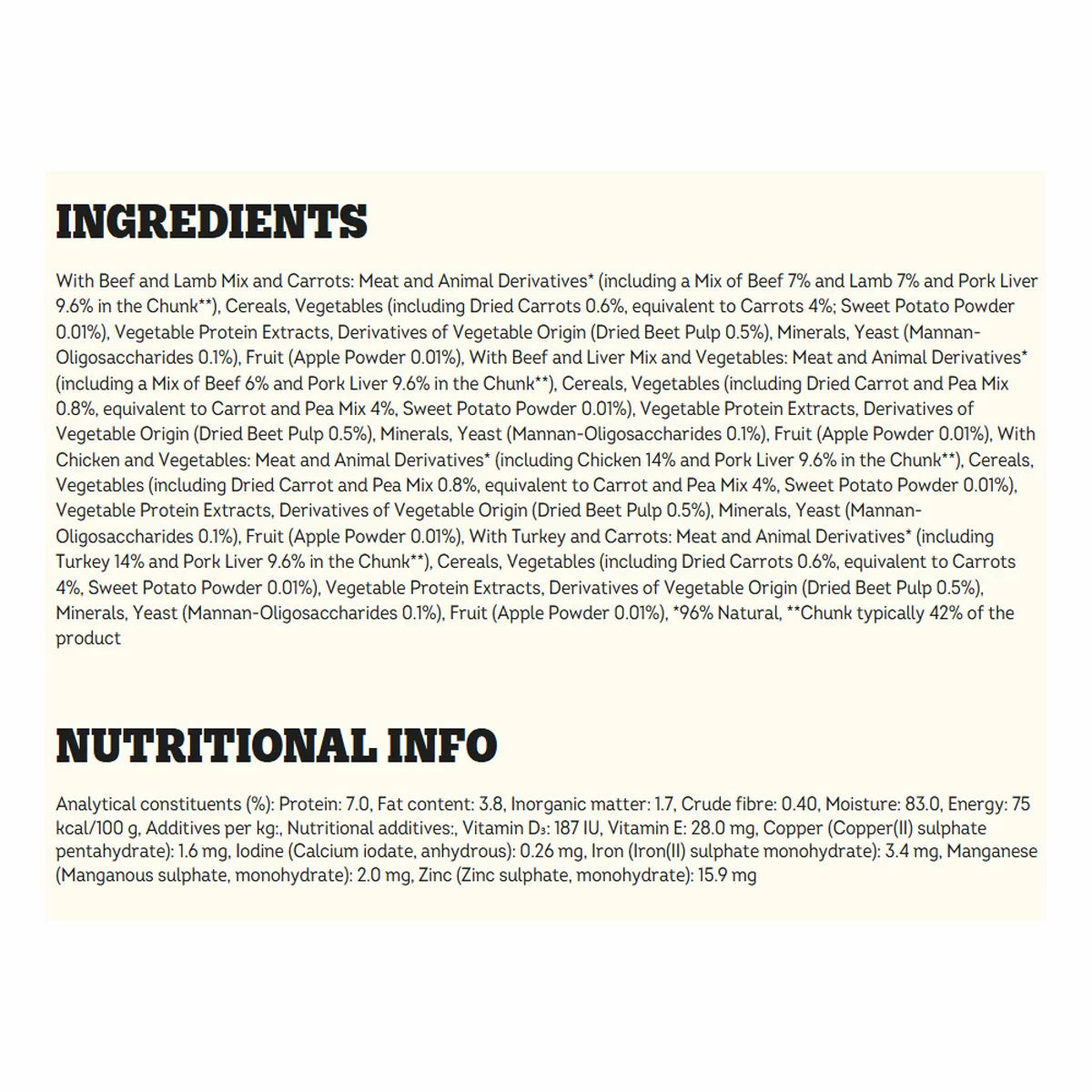 Wet dog food with gravy and natural ingredients
