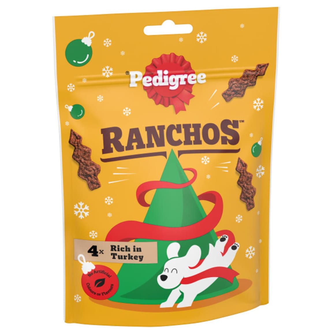 Pedigree Ranchos Christmas Tree Dog Treats 4pk