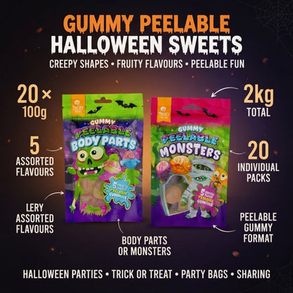 Gummy Peelable Body Parts 100g sweets