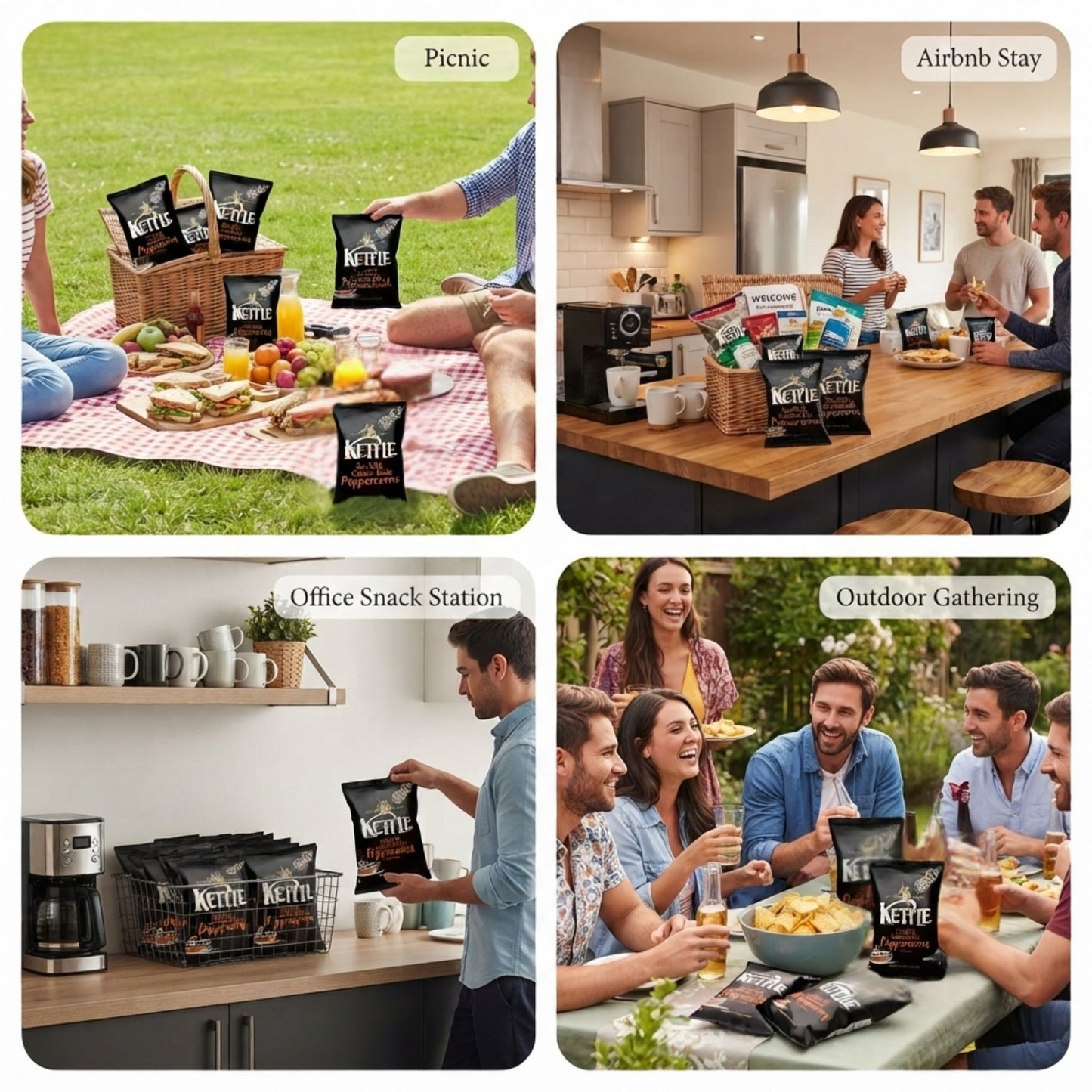 Premium kettle cooked savoury snacks
