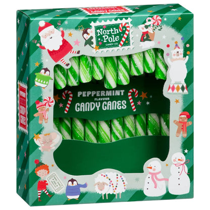 Colourful peppermint candy canes traditional Christmas sweets