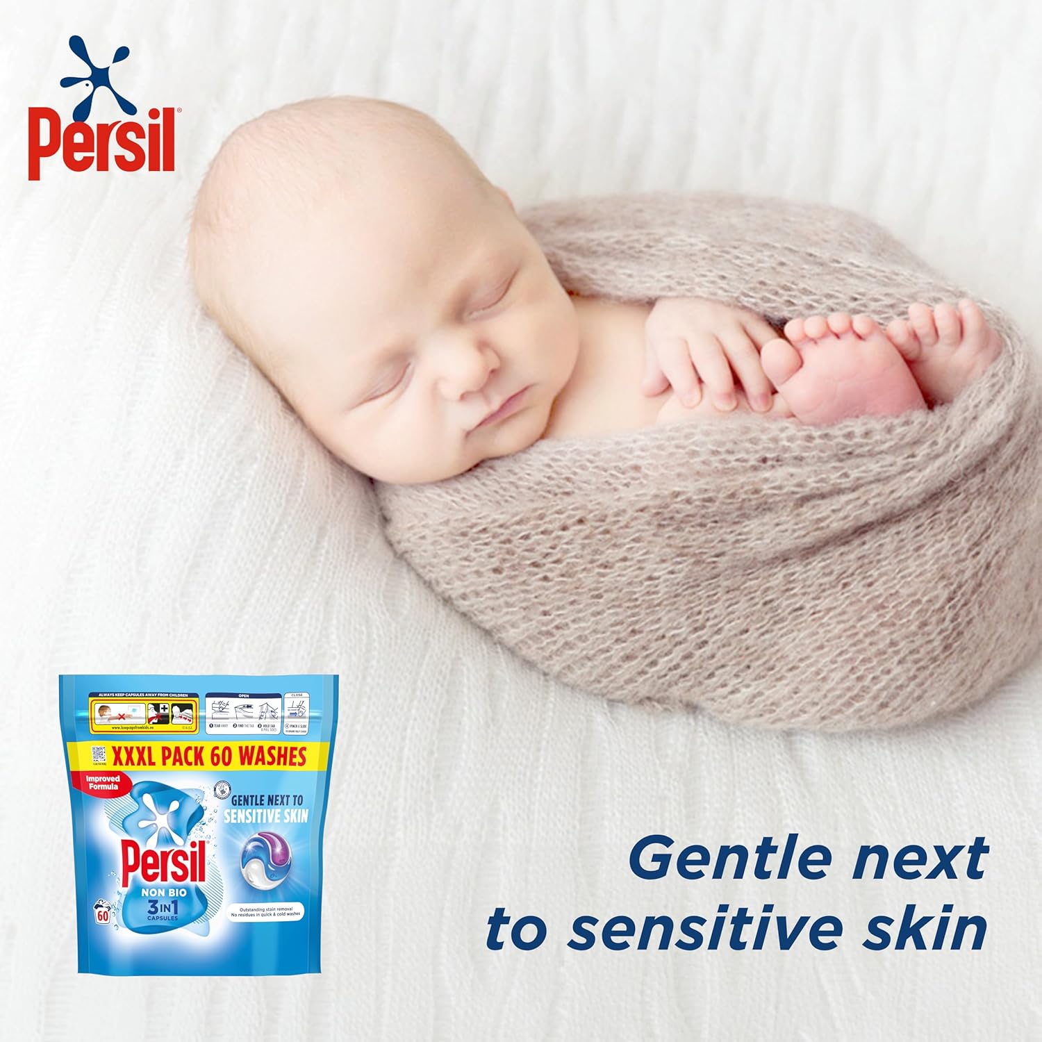 Persil Non-Bio 3-in-1 Laundry Capsules – Convenient and Easy-to-Use for Every Laundry Load