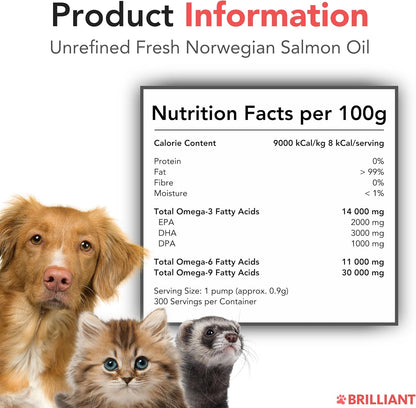 Salmon oil supplement supporting joint care in pets