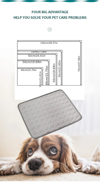 Soft pet cooling mat for warm weather