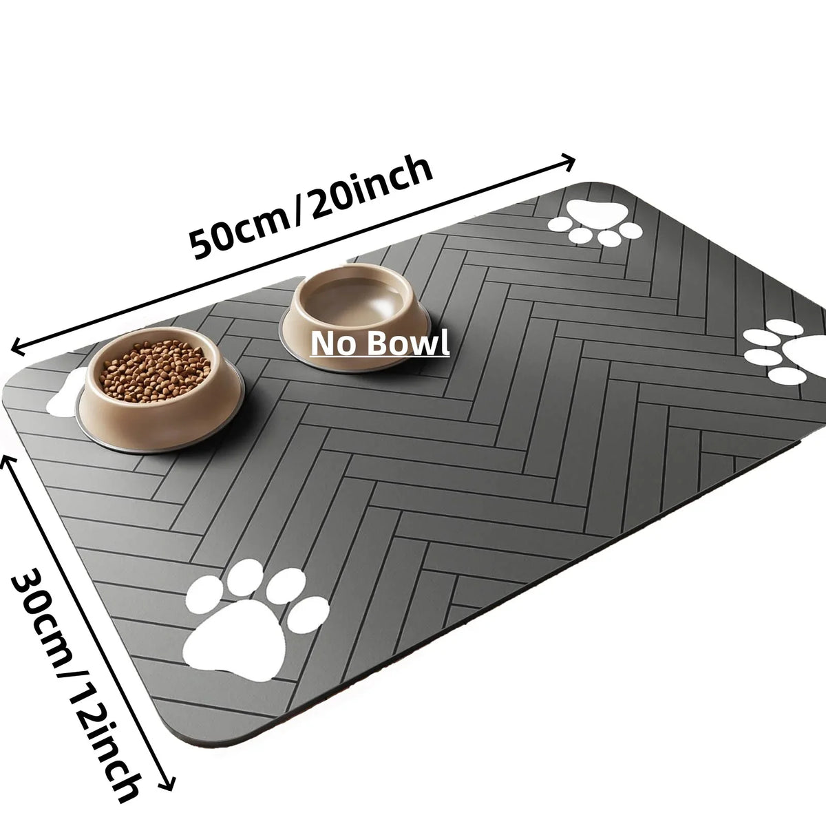 Absorbent waterproof pet feeding mat for dogs and cats with non-slip rubber backing – product view 14