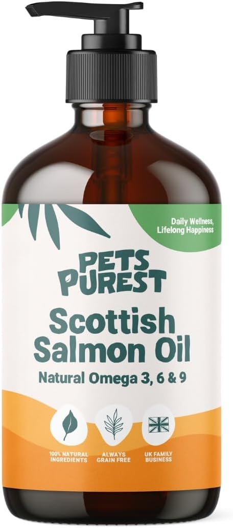 Pets Purest Scottish salmon oil for dogs, cats, horses, ferrets