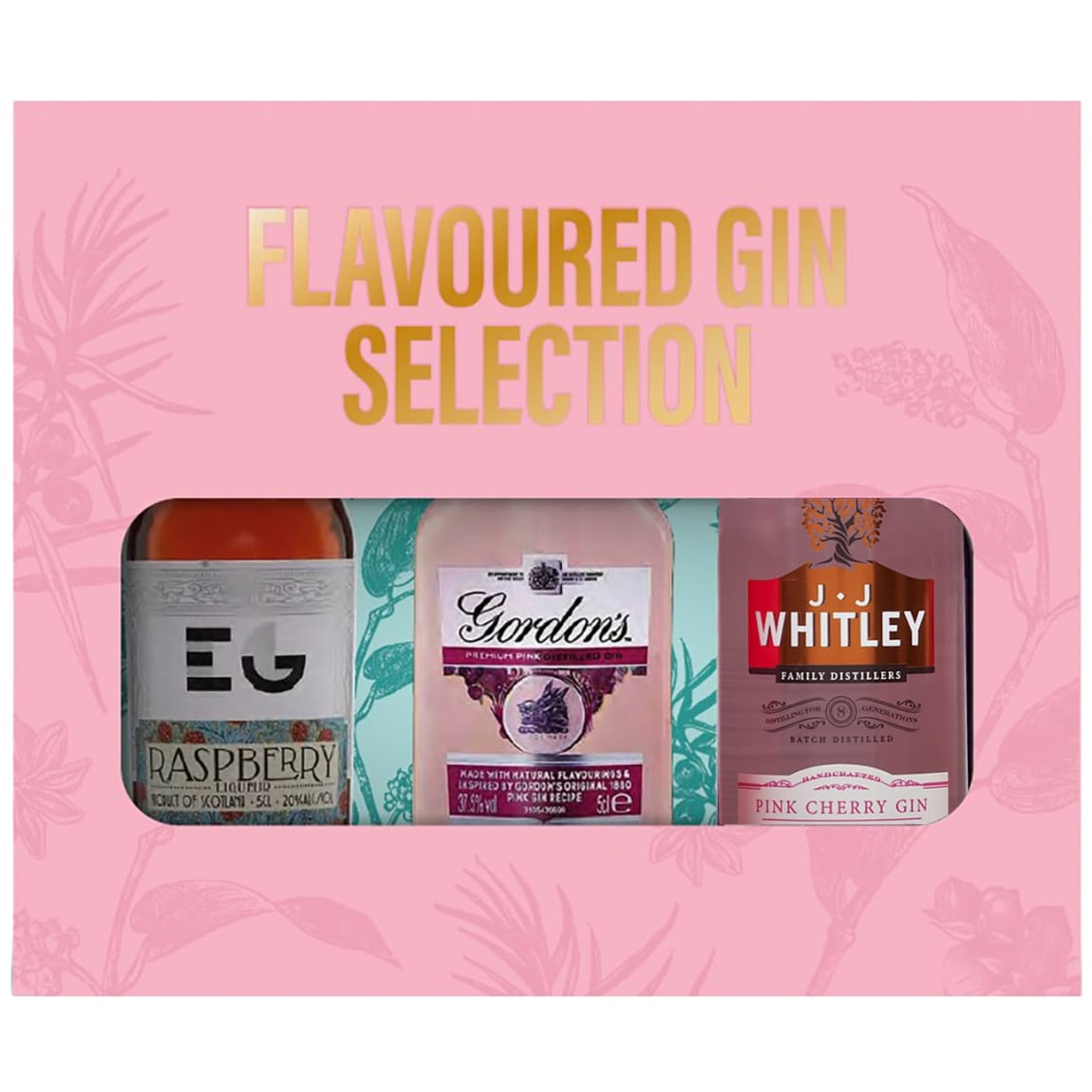 Pink Gin Selection Gift Set 3-pack with miniature bottles