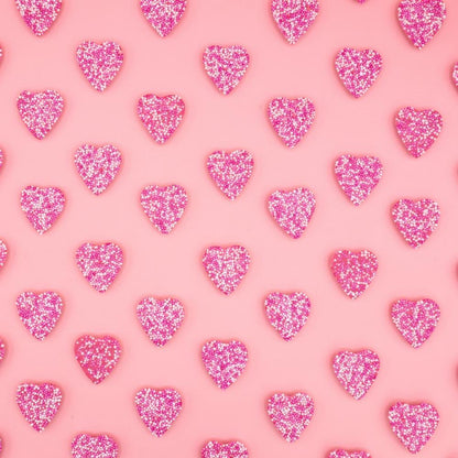 Gelatine-free pink candy pieces for pick-and-mix or parties