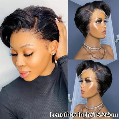 Straight Burmese human hair short bob wig