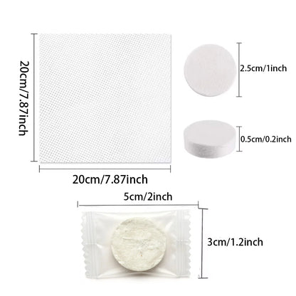 Compressed disposable towels for cleansing