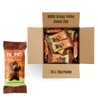 Vegan Easter bunny with crispy toffee flavour centre