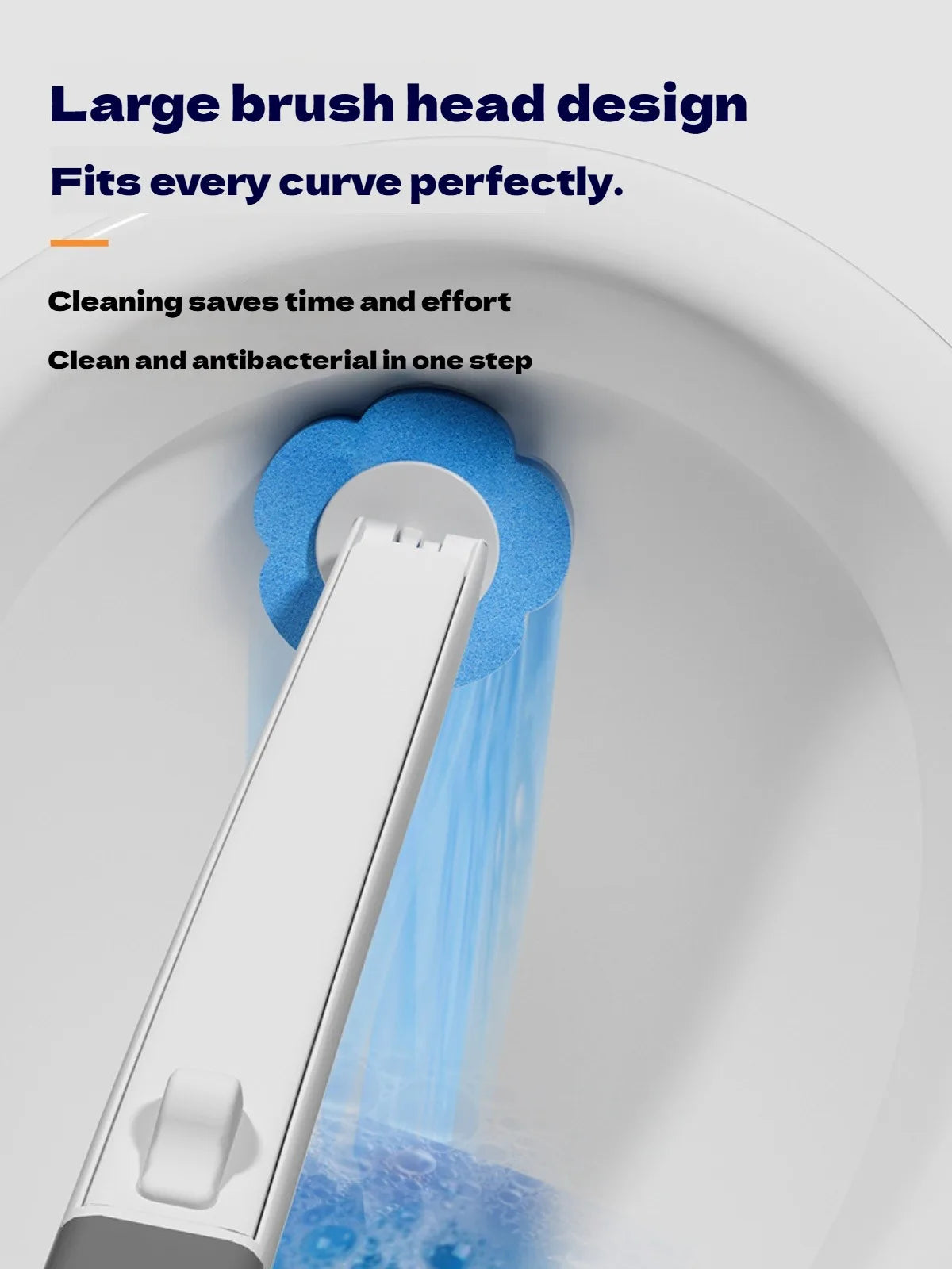 Replaceable head WC cleaning brush