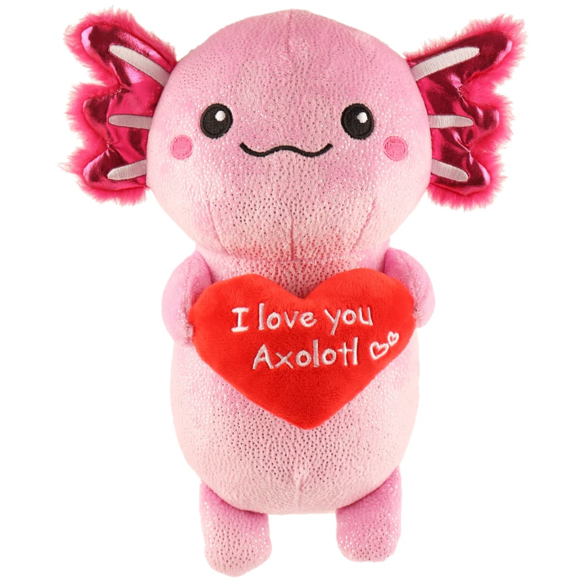 Plush Axolotl Valentines Day Pet Toy for dogs and cats