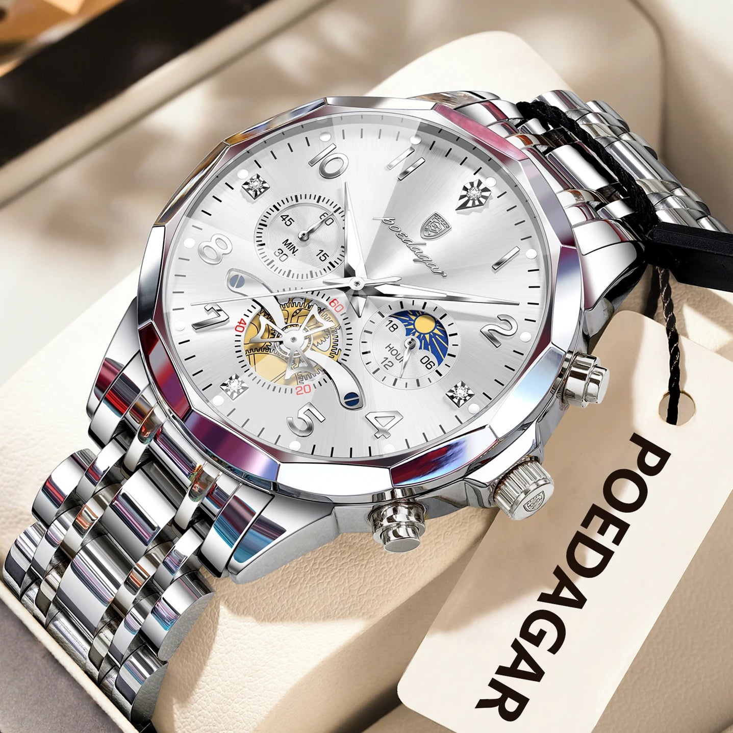 Poedagar 939 watch band length 23cm stainless steel detail