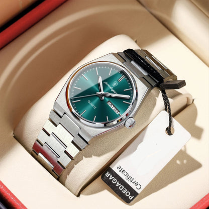 Poedagar ladies stainless steel quartz wristwatch