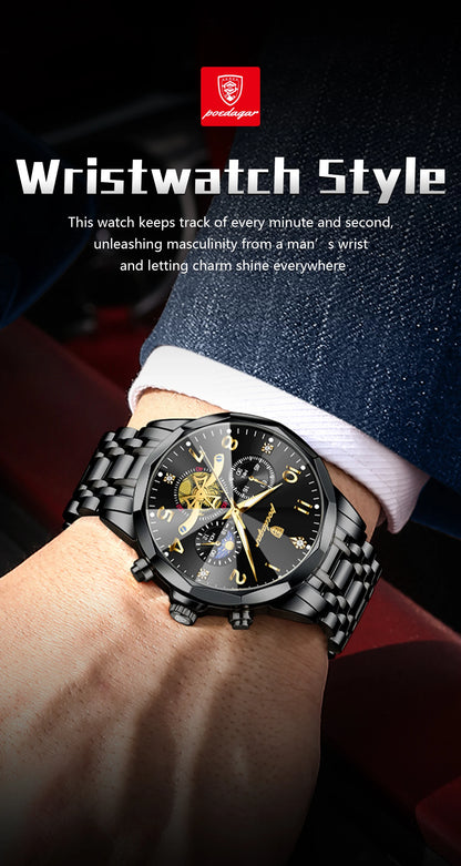 Poedagar watch water resistance 3 bar splash rain proof test