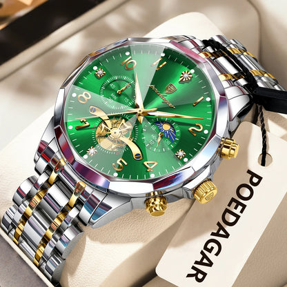 Men's chronograph quartz wristwatch with Arabic markers