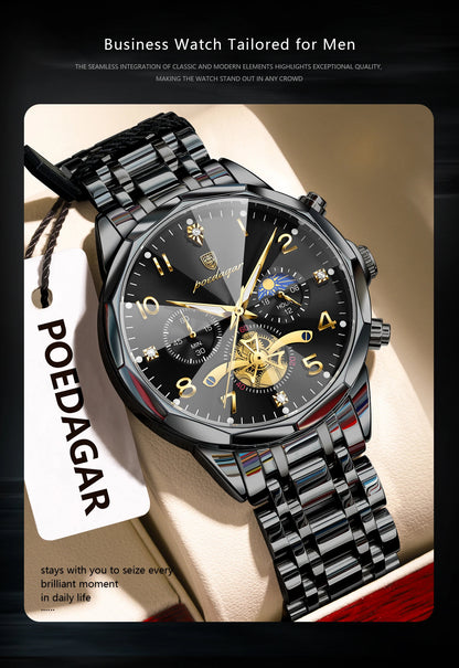 Poedagar 939 watch dial diameter 40-44mm size specification