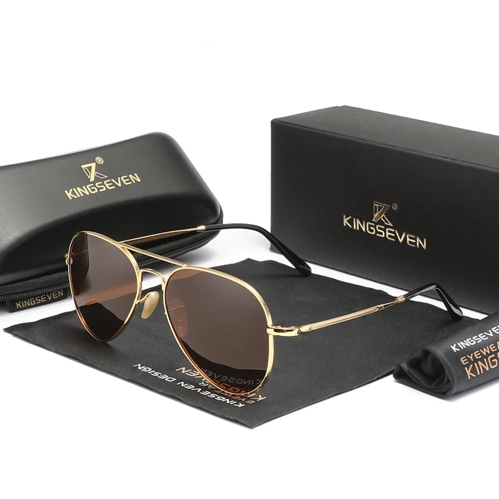 KINGSEVEN pilot sunglasses final outdoor lifestyle shot