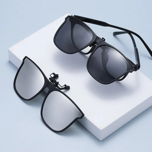 Polarized clip on sunglasses photochromic night vision driving