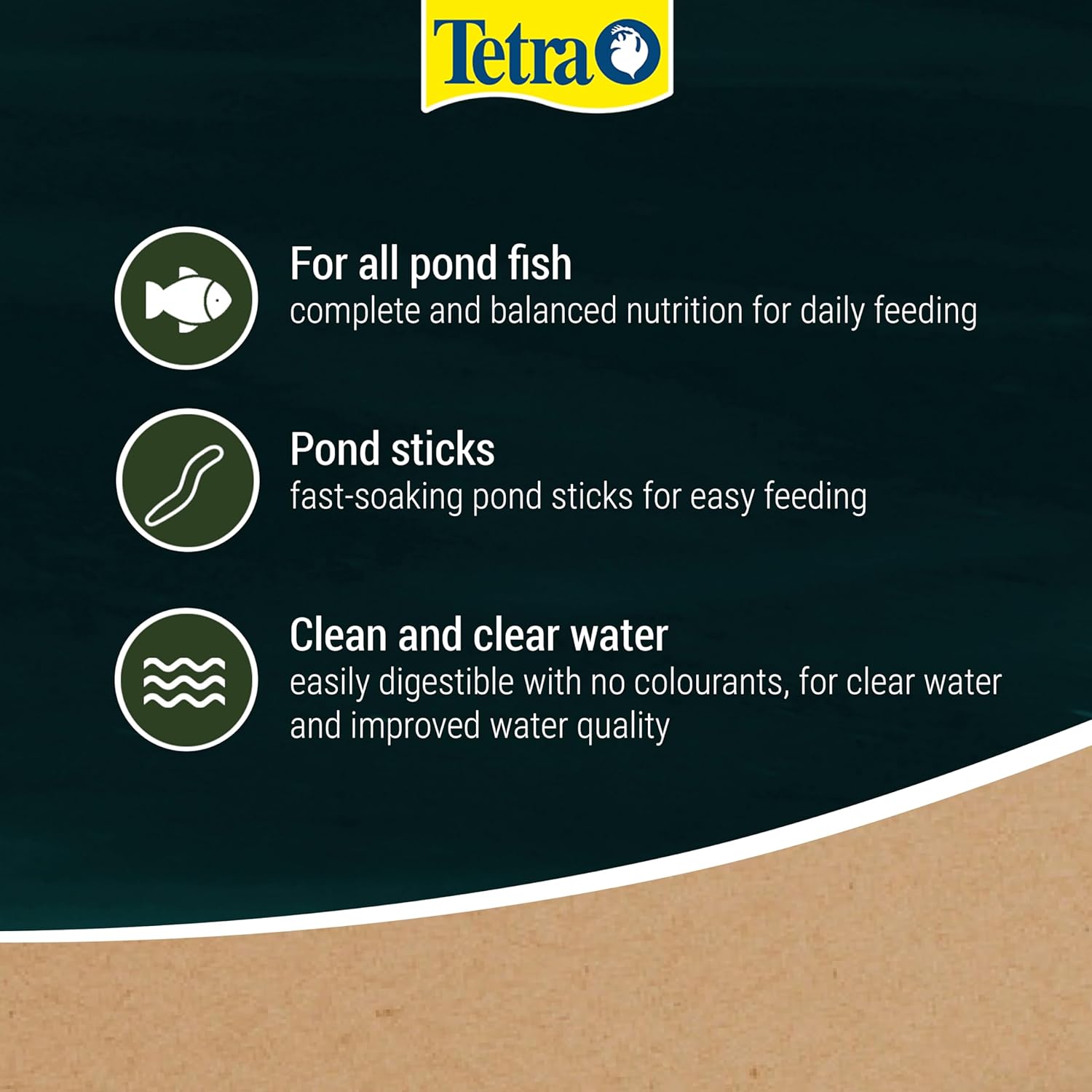 Pond fish food sticks for health and growth