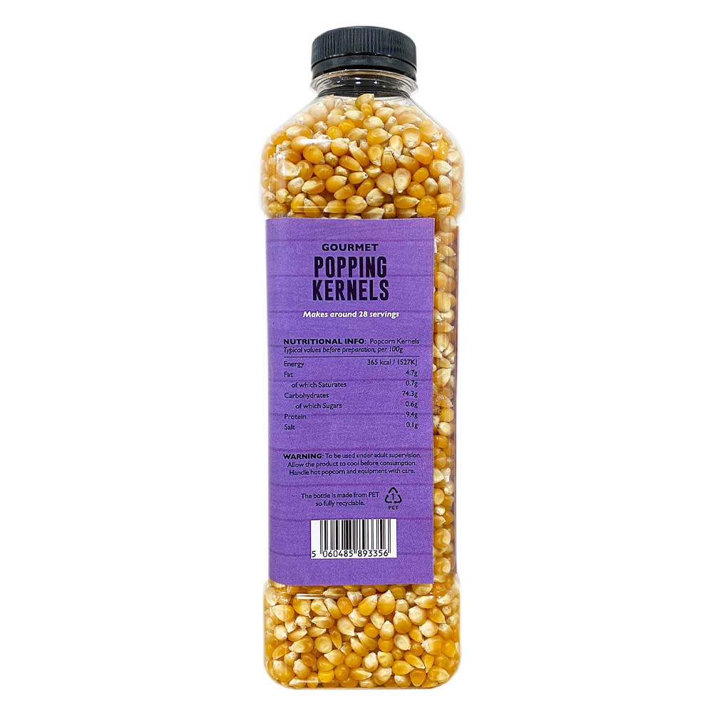 Bottle of popcorn kernels for homemade popcorn