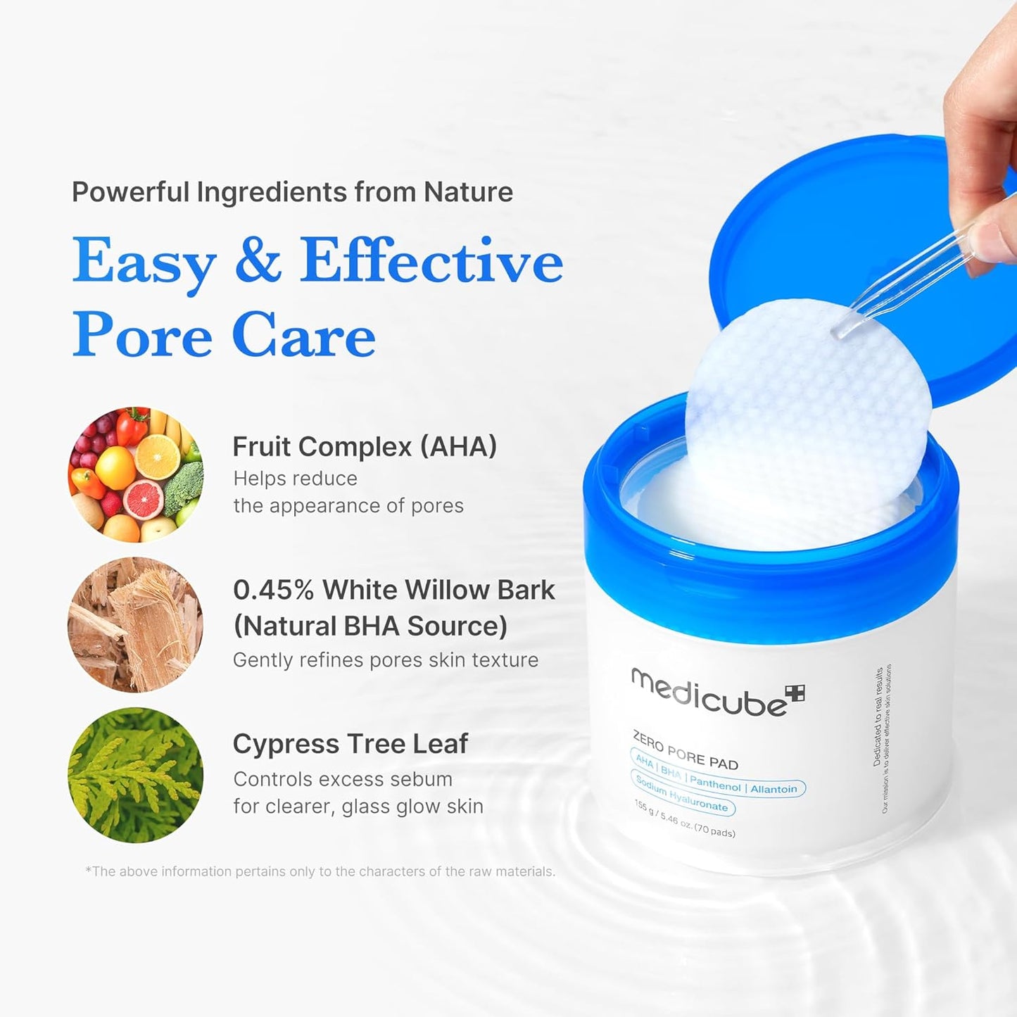 Lactic acid salicylic acid exfoliating skincare pads