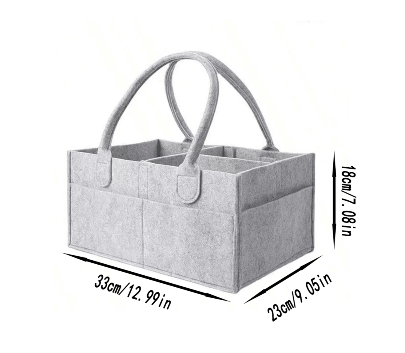 Large baby diaper caddy for travel and daily use