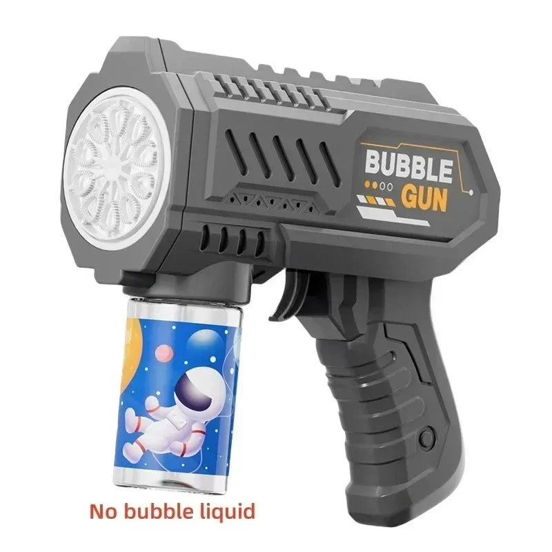Portable bubble gun for kids summer play