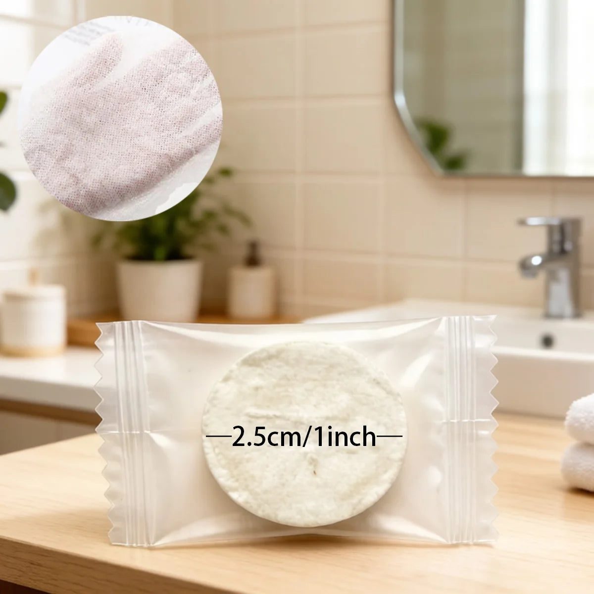 Wet and dry portable compressed face towels