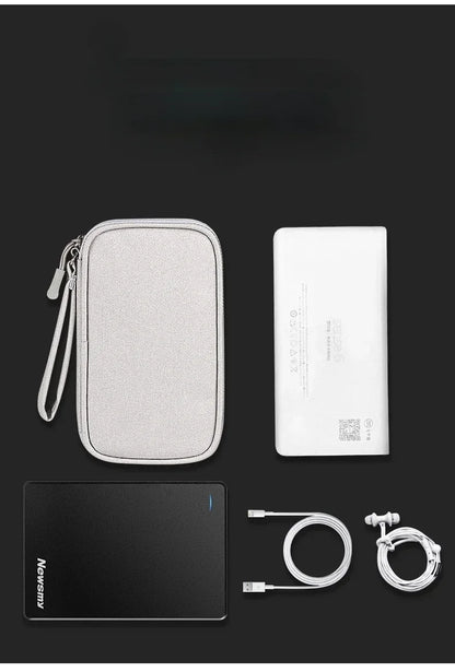 Portable gadget organiser for backpack and luggage storage