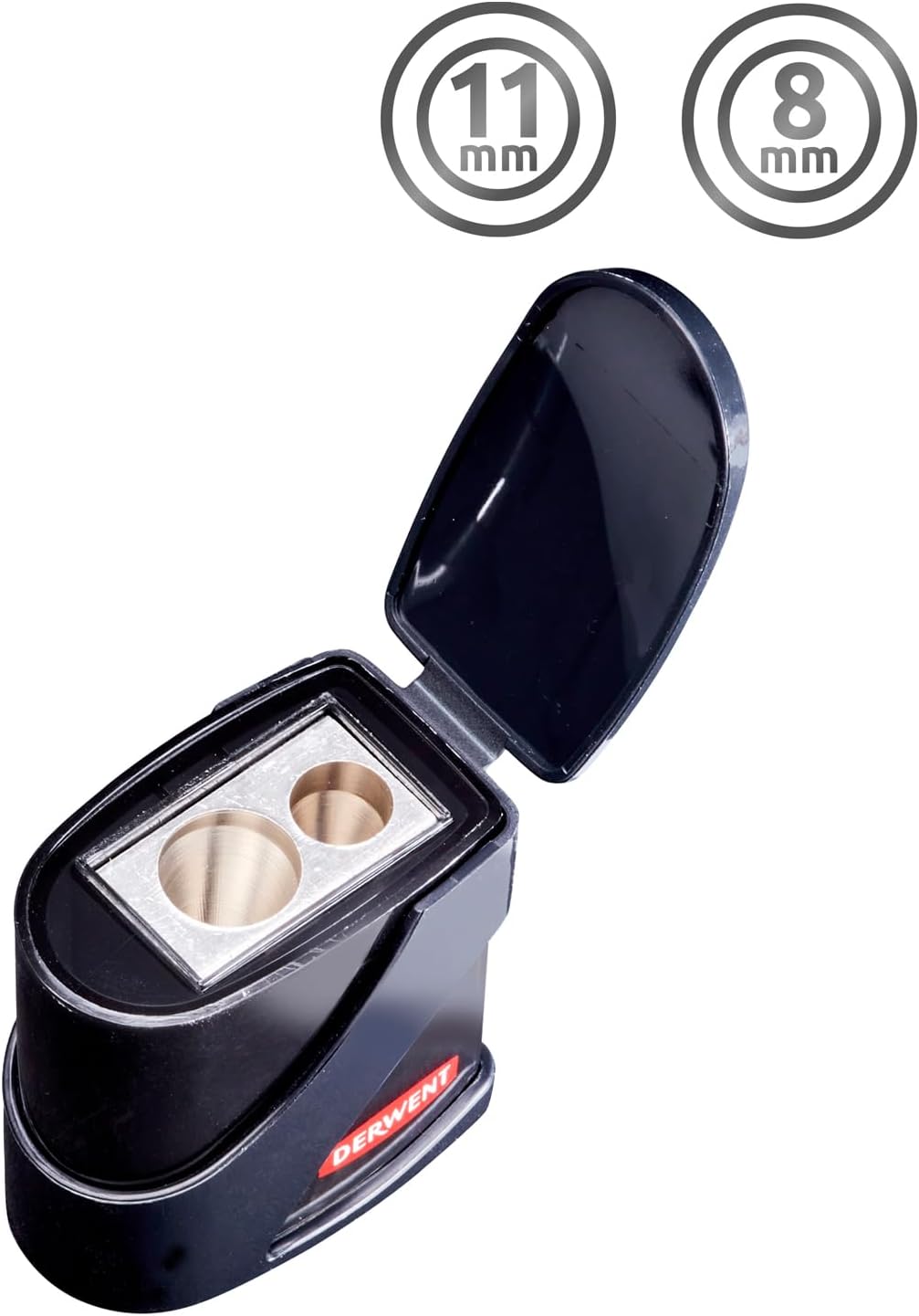 Strong metal sharpener with two pencil sizes