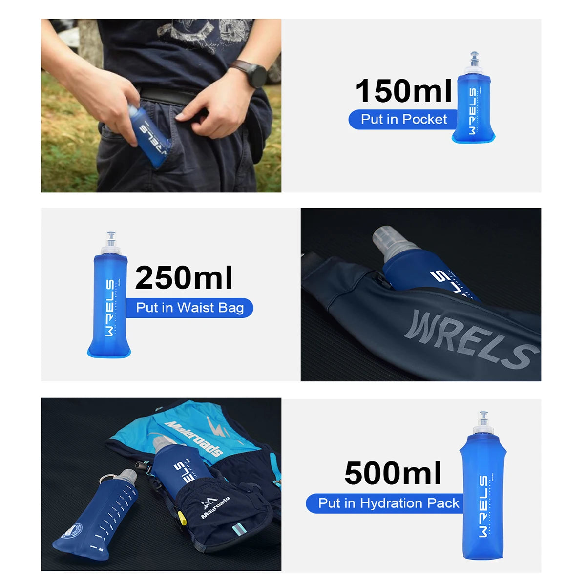 Lightweight running water bottle with soft design