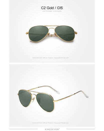 KINGSEVEN pilot sunglasses colour options all 4 variants