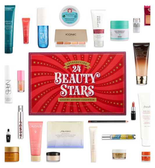 Premium Beauty Advent Calendar 2025 with 25 skincare, makeup, and haircare products