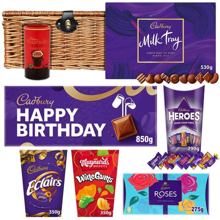 Premium Cadbury chocolate basket for birthdays