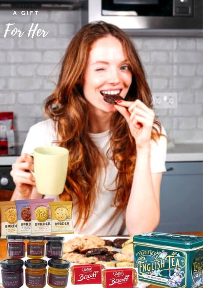 Premium biscuits and tea gift box for relaxing moments
