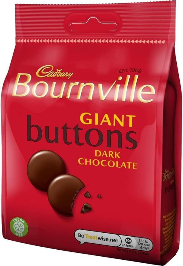 Vegetarian-friendly giant chocolate buttons for chocolate lovers