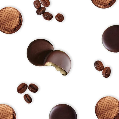 Smooth dark chocolate with coffee filling