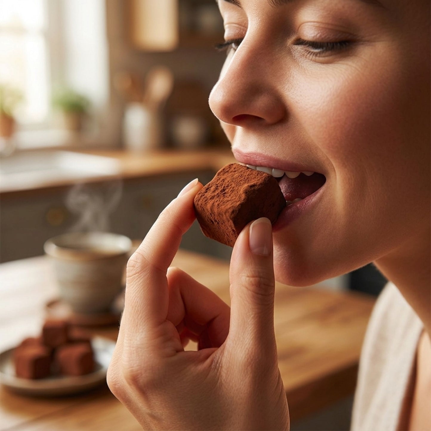 Premium vegan truffles with Mexican coffee flavour