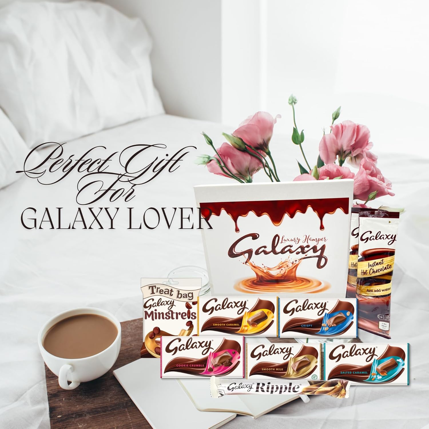 Premium Galaxy chocolate box featuring indulgent selections